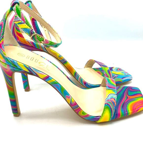 Rouge Helium Shoes - Rouge Helium Rainbow Multicolored Stiletto Heels